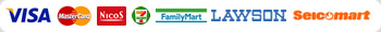 VISA�AMaster Card�A�j�R�X�A�Z�u���C���u���A���[�\���A�t�@�~���[�}�[�g�A�Z�C�R�[�}�[�g